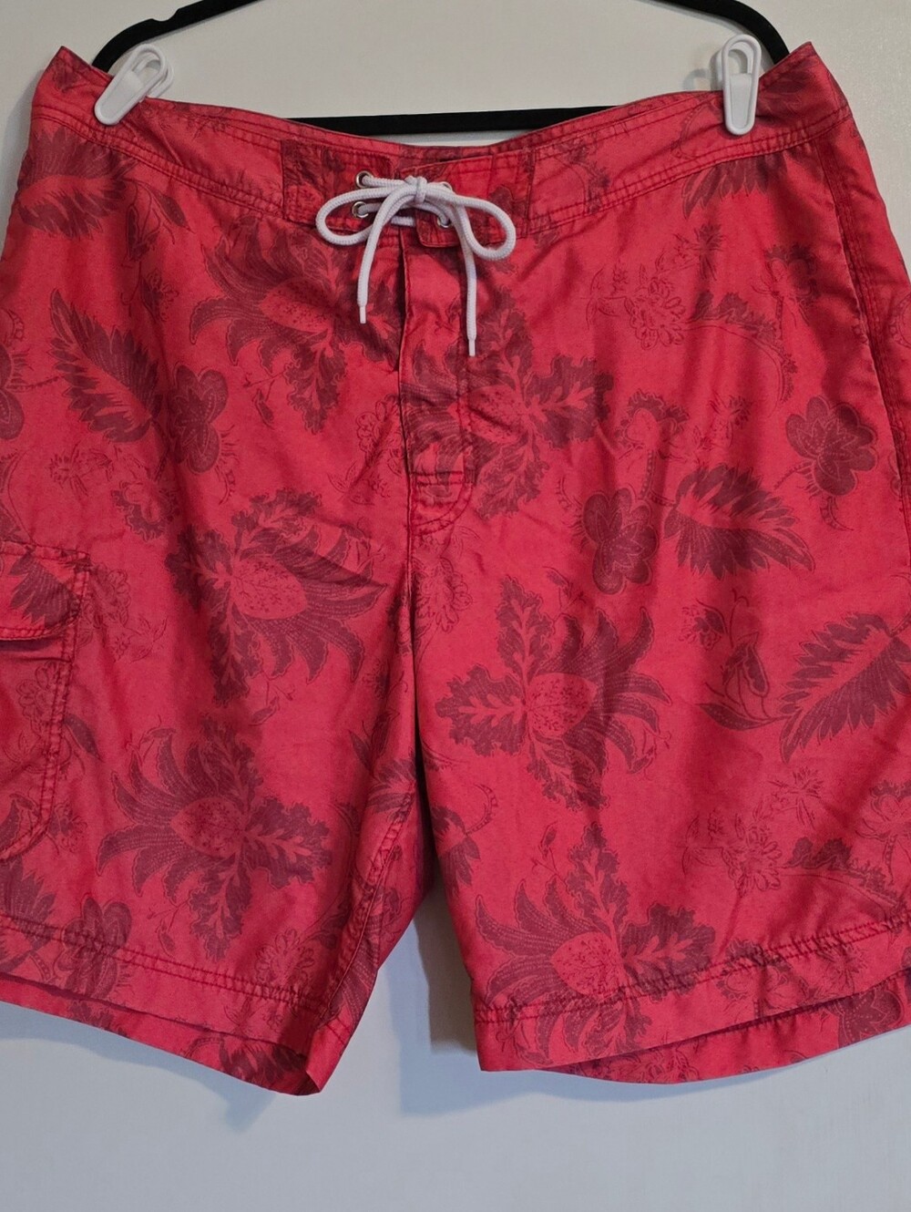 Gap Men’s XL Coral Tropical Floral Board Shorts Swim Trunks Beach Surf